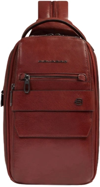 Рюкзак слинг мужской Piquadro Solm CA7028S141/CU табачный кожа