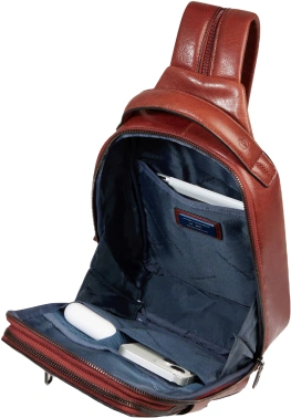 Рюкзак слинг мужской Piquadro Solm CA7028S141/CU табачный кожа