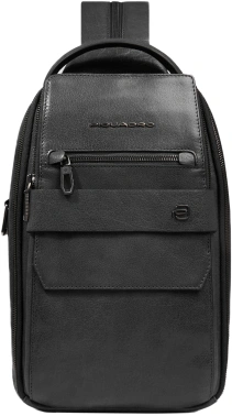 Рюкзак слинг мужской Piquadro Solm CA7028S141/N черный кожа
