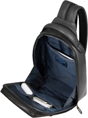 Рюкзак слинг мужской Piquadro Solm CA7028S141/N черный кожа