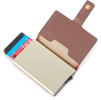 Чехол для кредитных карт Piquadro Circle PP5649W92R/ARTM терракотовый/кофейный натур.кожа/алюм.