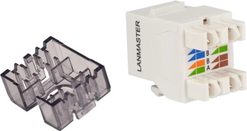 Модуль Lanmaster LAN-OK45U6/180R-WH информ. KeystoneRJ45 кат.6 бел.