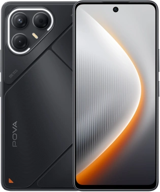 Смартфон Tecno Pova 7 5G 128Gb 8Gb черный моноблок 3G 4G 2Sim 6.78