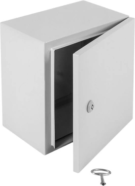 Шкаф электротехнический Elbox EMW-400.400.150-1-IP66 одноствор. настенный 400мм 400мм 150мм 135мм IP66 IK10 несъемн.бок.пан. 50кг серый металл