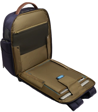 Рюкзак мужской Piquadro Brief2 CA4439BR2BM/BLUCU темно-синий/коричневый