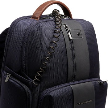 Рюкзак мужской Piquadro Brief2 CA4439BR2BM/BLUCU темно-синий/коричневый