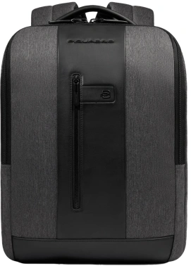 Рюкзак мужской Piquadro Brief2 CA4818BR2/GRN серый/черный нейлон/натур.кожа