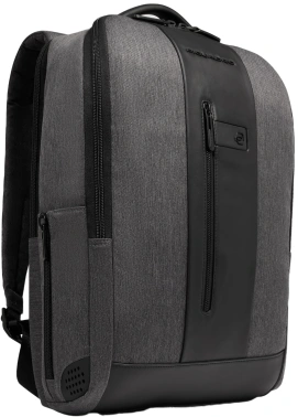 Рюкзак мужской Piquadro Brief2 CA4818BR2/GRN серый/черный нейлон/натур.кожа