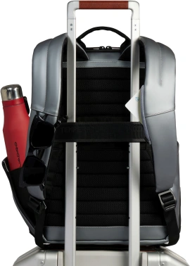 Рюкзак Piquadro C20W CA6464C2OW/MGR серебристый/черный полиуретан