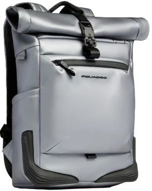 Рюкзак мужской Piquadro C20W CA6291C2OWS/MGR роллтоп серебристый/черный полиуретан