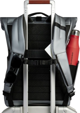 Рюкзак мужской Piquadro C20W CA6291C2OWS/MGR роллтоп серебристый/черный полиуретан