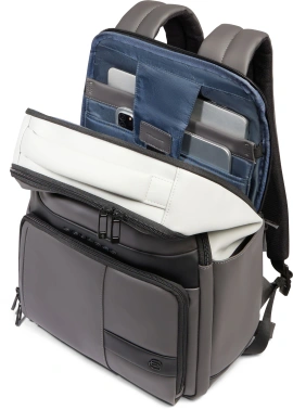 Рюкзак мужской Piquadro Wollem Rubber CA6238W129W/GRN серый/черный нейлон