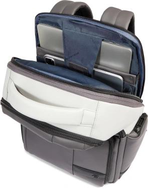 Рюкзак мужской Piquadro Wollem Rubber CA6239W129W/GRN серый/черный нейлон