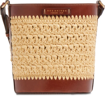 Сумка женская The Bridge Luna 041116KW/14 коричневая/бежевая натур.кожа/ткань