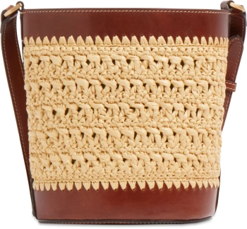 Сумка женская The Bridge Luna 041116KW/14 коричневая/бежевая натур.кожа/ткань