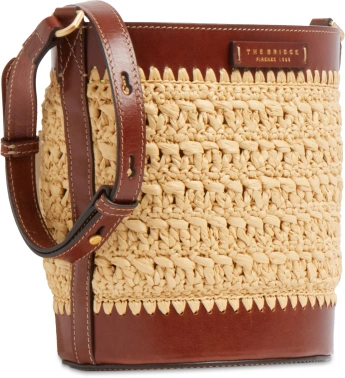 Сумка женская The Bridge Luna 041116KW/14 коричневая/бежевая натур.кожа/ткань
