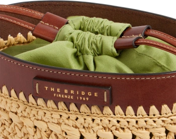 Сумка женская The Bridge Luna 041116KW/14 коричневая/бежевая натур.кожа/ткань