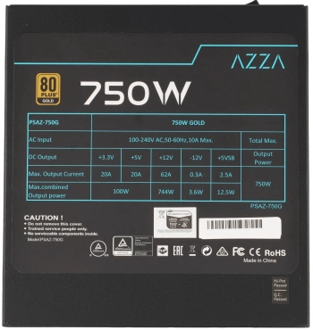 Блок питания Azza ATX 750W PSAZ-750G Gen.5