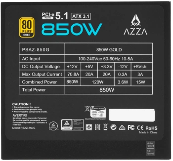 Блок питания Azza ATX 850W PSAZ-850G Gen.5