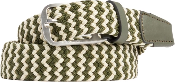 Ремень мужской Piquadro Belts CU6673C109/VEBE-110 125х3.5см зеленый/бежевый текстиль