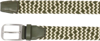 Ремень мужской Piquadro Belts CU6673C109/VEBE-110 125х3.5см зеленый/бежевый текстиль