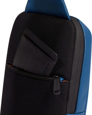 Рюкзак слинг Piquadro C20W CA6466C2OW/AV серо-голубой полиуретан