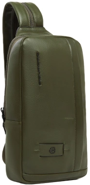 Рюкзак слинг Piquadro Russel CA6764W137/VE2 хаки кожа