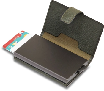 Чехол для кредитных карт Piquadro Modus Special PP5649MOSR/VEVE оливковый металл/натур.кожа