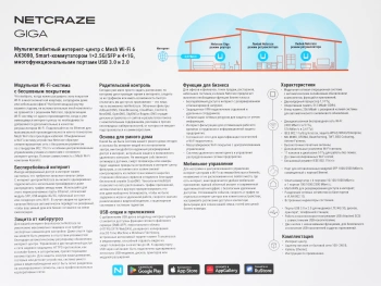 Роутер беспроводной Keenetic Netcraze Giga