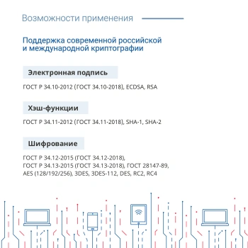 Ключ активации КриптоПро CSP версии 5.0 на 1 р.м., бесср. (CRYPTOPRO-CSP50-1WS)