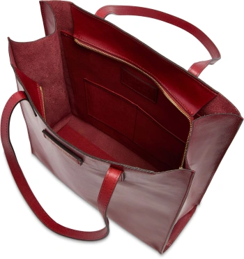 Сумка шоппер женская The Bridge Mirra 04130401/00D малиновая натур.кожа