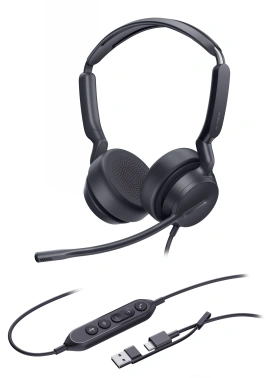 Гарнитура проводная Yealink UH42 Dual UC USB-C/A