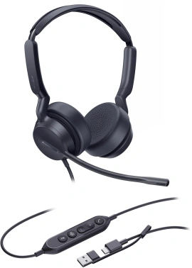 Гарнитура проводная Yealink UH42 Dual UC USB-C/A