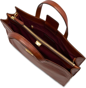 Сумка тоут женская The Bridge Leila 04210601/14 коричневая натур.кожа