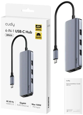 Разветвитель USB-C Cudy UH606