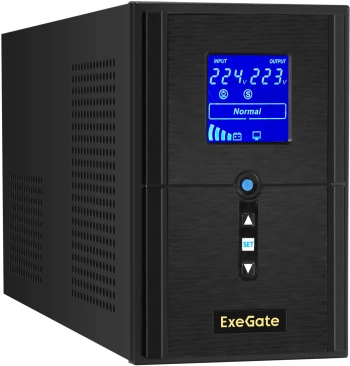 Источник бесперебойного питания Exegate SineTower SN-1000.LCD.AVR.2SH.1C13.USB