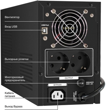 Источник бесперебойного питания Exegate SineTower SN-1000.LCD.AVR.2SH.1C13.USB