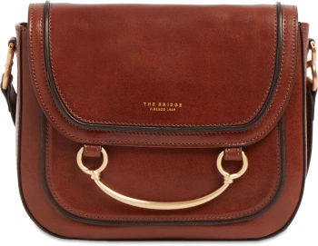 Сумка кросс-боди женская The Bridge Luce 04230601/14 коричневая натур.кожа