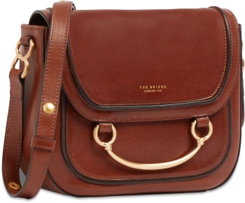 Сумка кросс-боди женская The Bridge Luce 04230601/14 коричневая натур.кожа