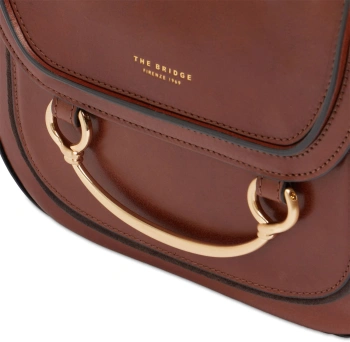Сумка кросс-боди женская The Bridge Luce 04230601/14 коричневая натур.кожа