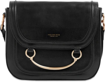 Сумка кросс-боди женская The Bridge Luce 04230601/30 черная натур.кожа