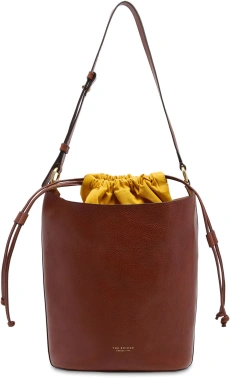 Сумка ведро женская The Bridge Luce Soft 042336D3/14 коричневая/зеленая натур.кожа/текстиль
