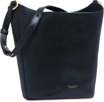 Сумка ведро женская The Bridge Luce Soft 8033748591884 черная/зеленая натур.кожа/текстиль