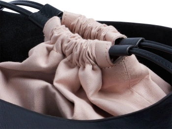 Сумка ведро женская The Bridge Luce Soft 8033748591884 черная/зеленая натур.кожа/текстиль