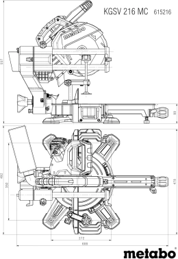 Торцовочная пила Metabo KGSV 216 MC