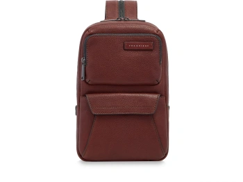Рюкзак слинг мужской The Bridge Ludovico 053126LZ/1A коричневый кожа