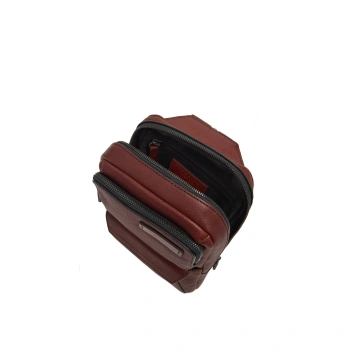 Рюкзак слинг мужской The Bridge Ludovico 053126LZ/1A коричневый кожа