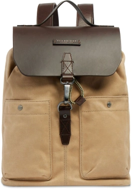 Рюкзак The Bridge Igor 062306KF/005 бежевый/коричневый текстиль/натур.кожа