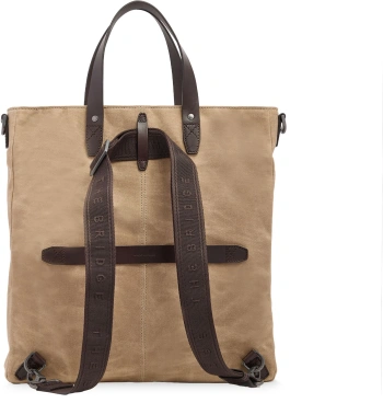 Сумка тоут The Bridge Isadora Soft 062315KF/005 бежевая/коричневая текстиль