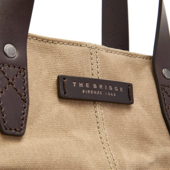 Сумка тоут The Bridge Isadora Soft 062315KF/005 бежевая/коричневая текстиль